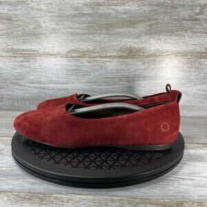 Born Women’s Red Suede Slip On Flats Shoes Size 8.5 M